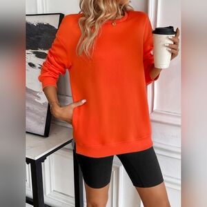 Women's Stylish Orange Sweatshirt